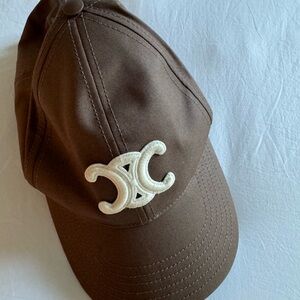 Celine brown Triomphe baseball cap size L